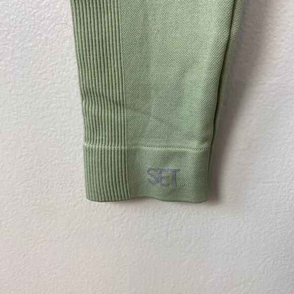 Set Active Light Green‎ Seamless Leggings High Rise Pistachio Green Size Large - Picture 7 of 9
